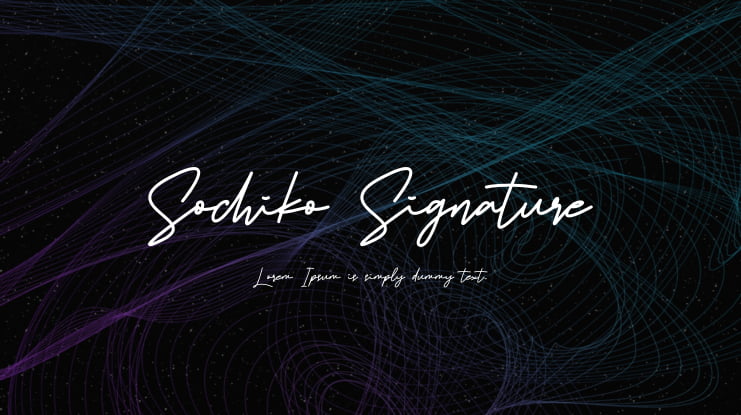 Sochiko Signature Font