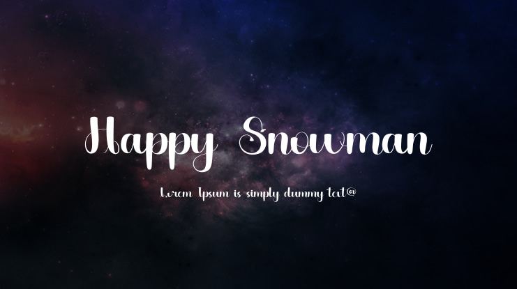Happy Snowman Font