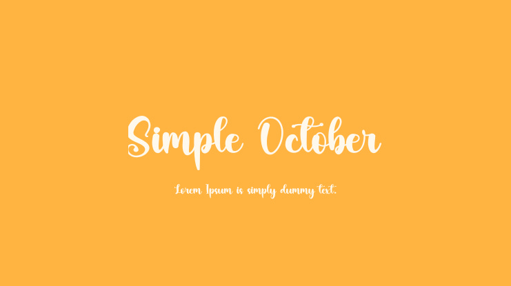 Simple October Font