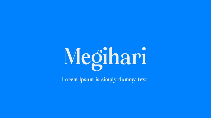 Megihari Font