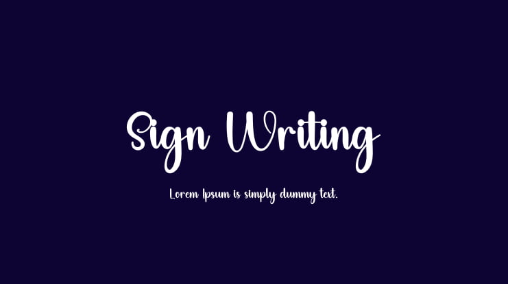 Sign Writing Font