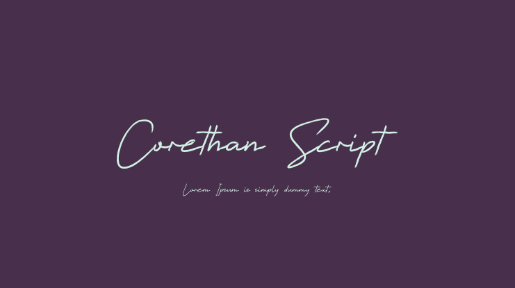 Corethan Script Font