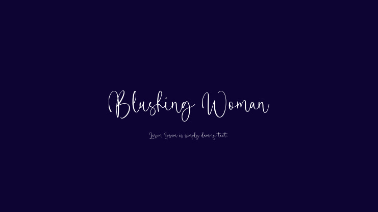 Blushing Woman Font