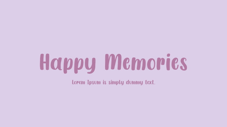 Happy Memories Font