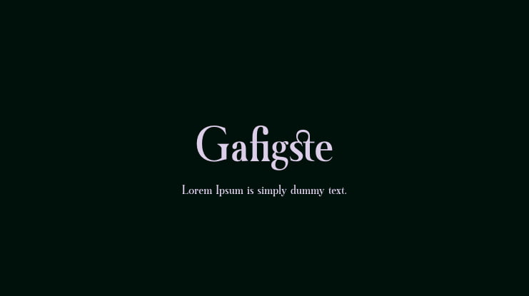 Gafigste Font