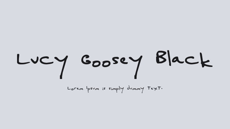 Lucy Goosey Black Font