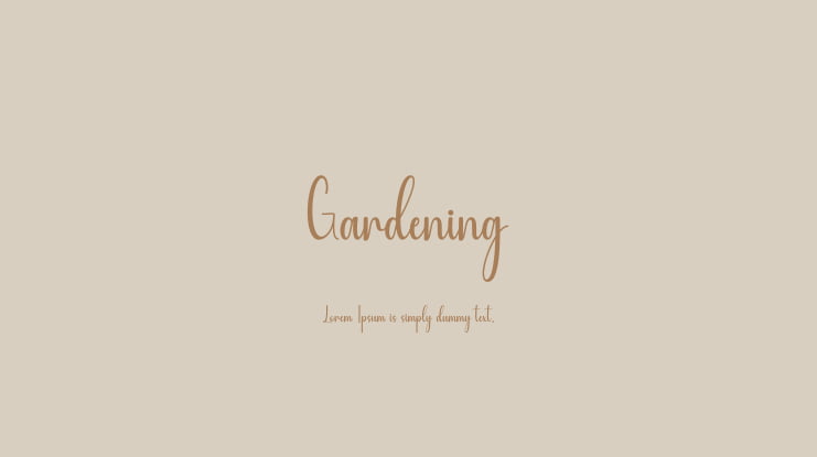 Gardening Font