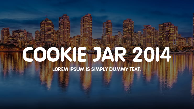 Cookie Jar 2014 Font