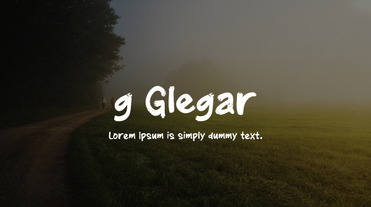 g Glegar Font