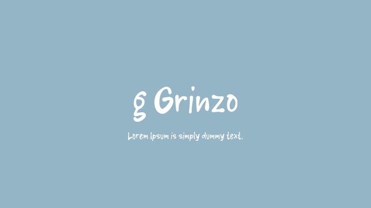 g Grinzo Font