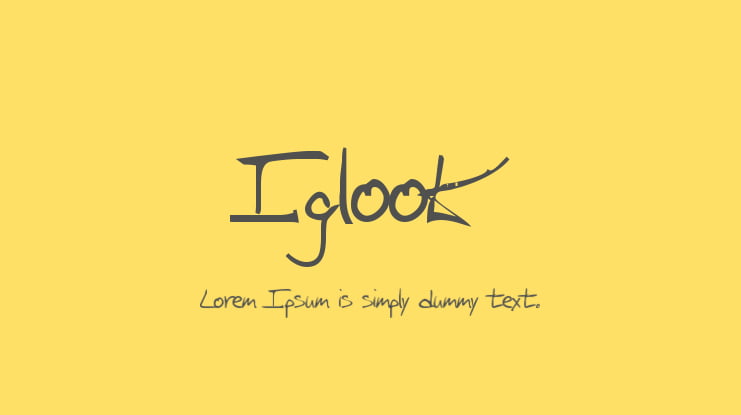 Iglook Font