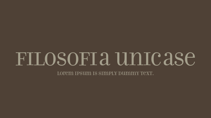 Filosofia Unicase Font
