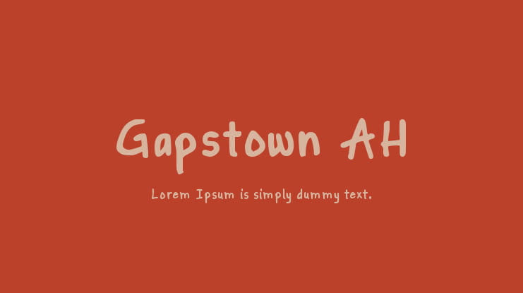 Gapstown AH Font Family