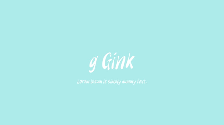 g Gink Font