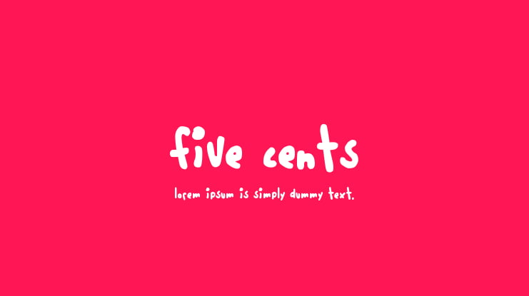 Five Cents Font