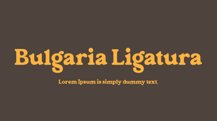 Bulgaria Ligatura Font