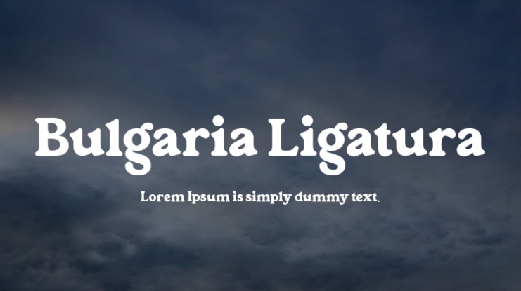 Bulgaria Ligatura Font