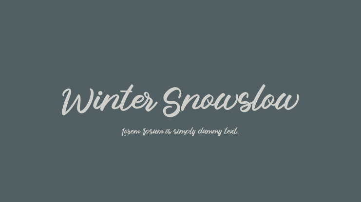 Winter Snowslow Font