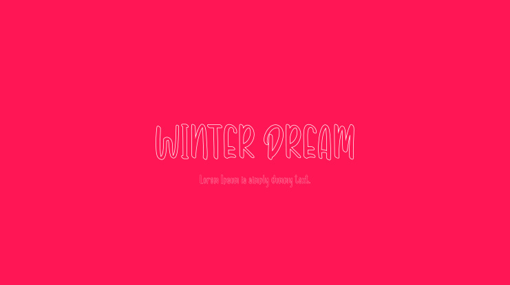 WINTER DREAM Font