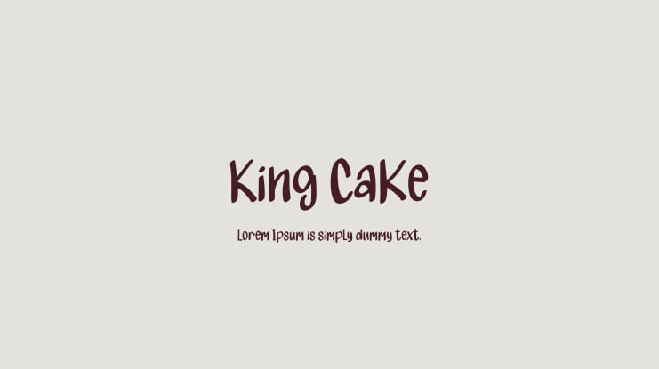 King Cake Font