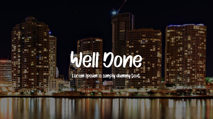 Well Done Font