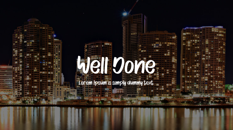 Well Done Font
