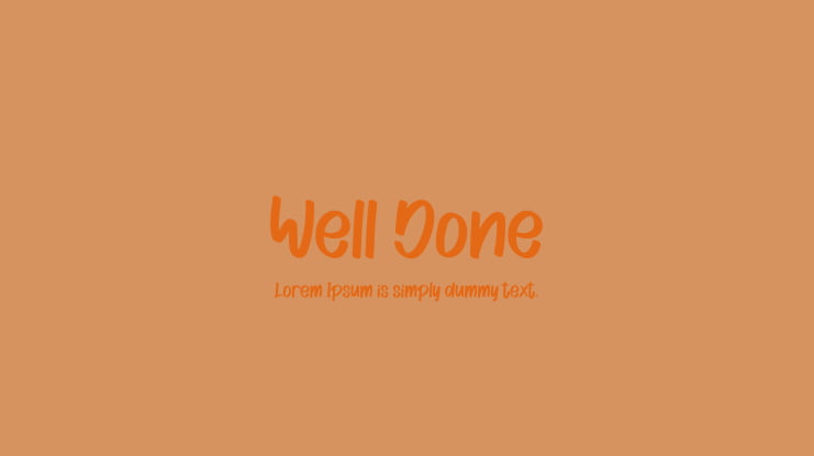 Well Done Font