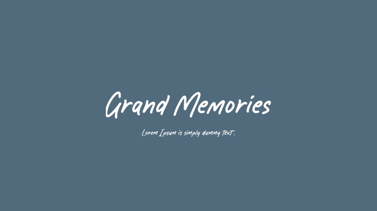 Grand Memories Font