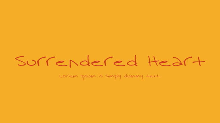 Surrendered Heart Font