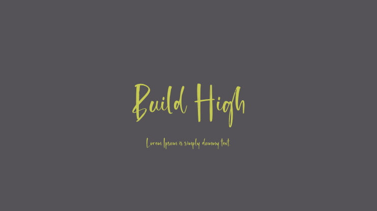 Build High Font