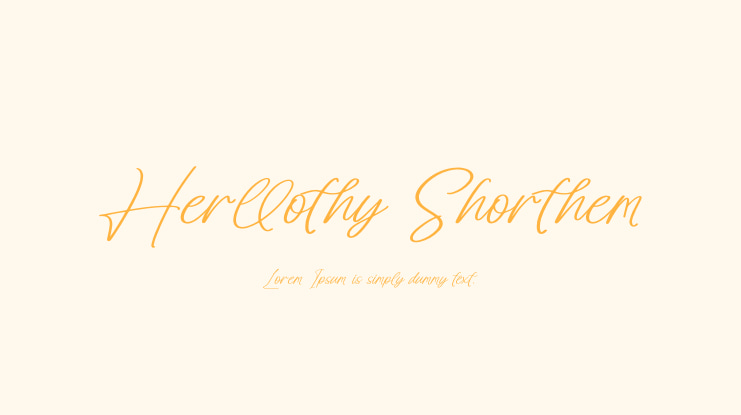 Herllothy Shorthem Font