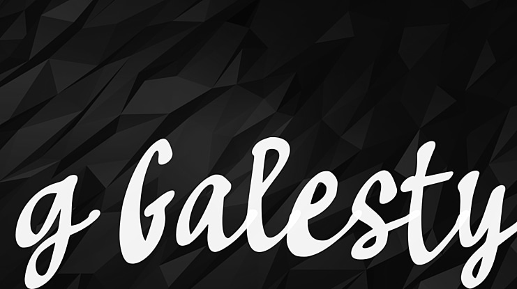 g Galesty Font