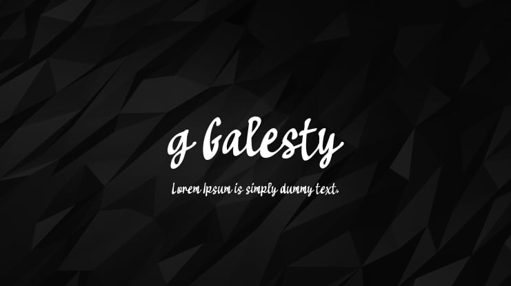g Galesty Font