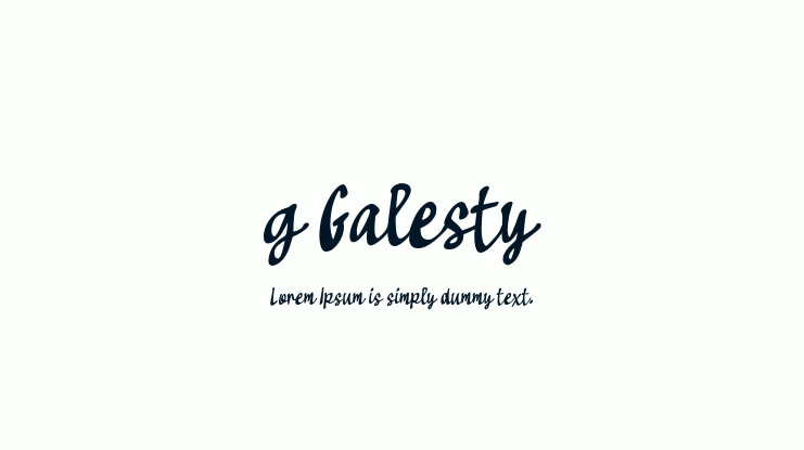 g Galesty Font