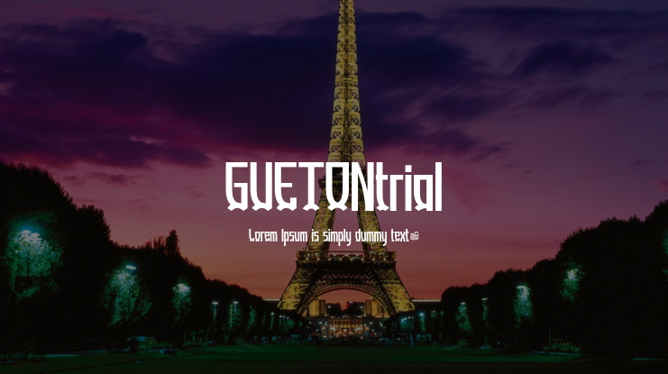 GUETONtrial Font