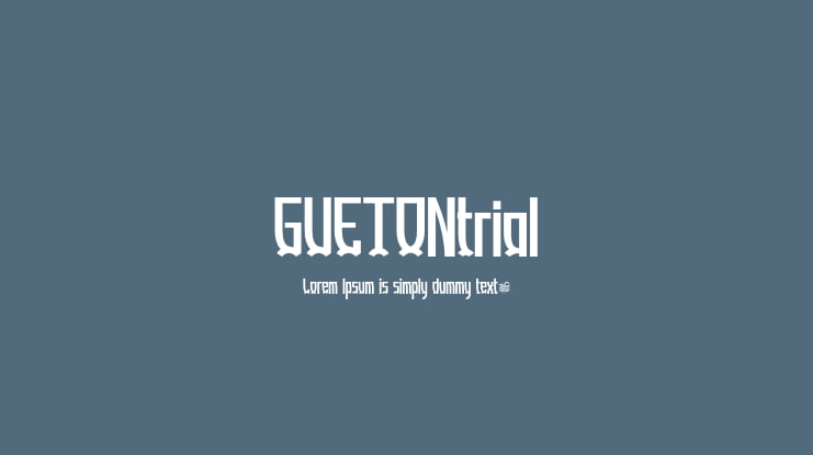 GUETONtrial Font
