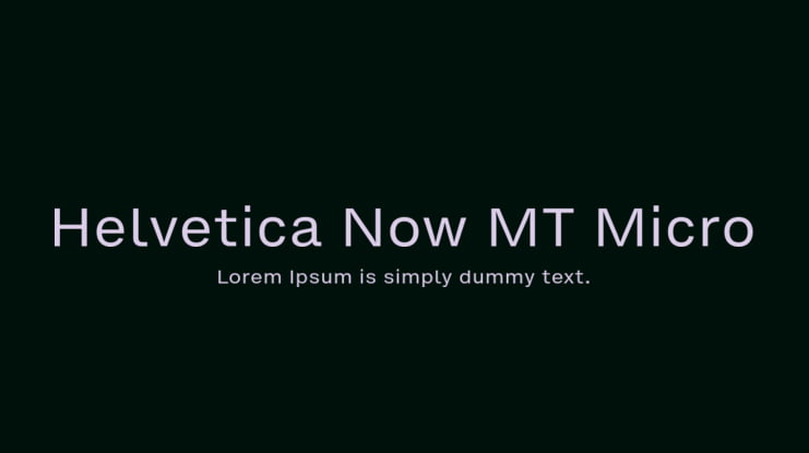 Helvetica Now MT Micro Font Family