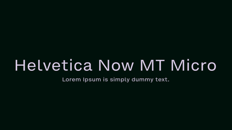 Helvetica Now MT Micro Font Family