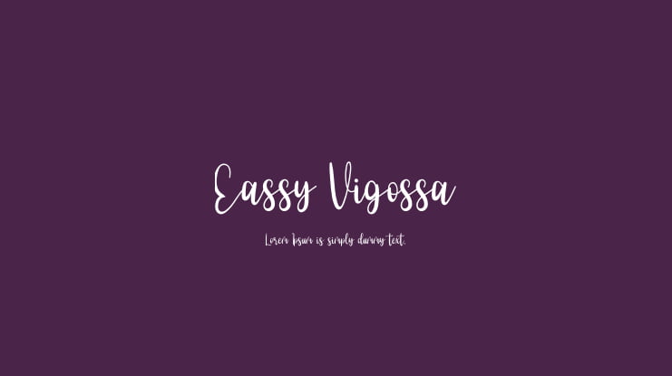 Eassy Vigossa Font