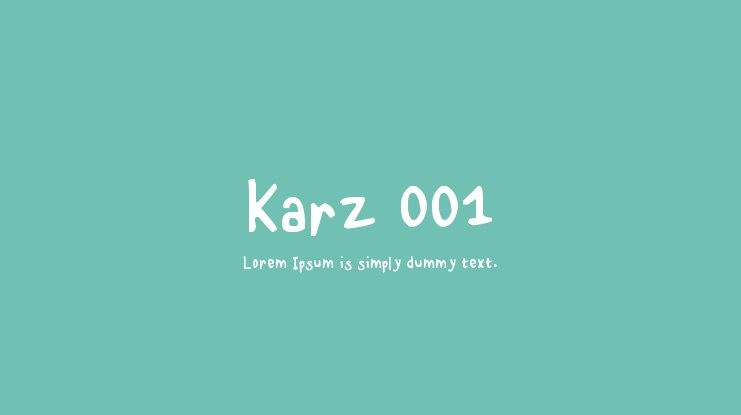 Karz 001 Font