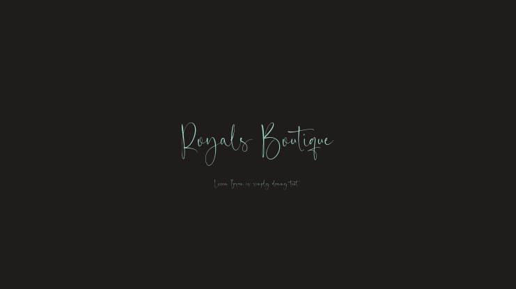 Royals Boutique Font