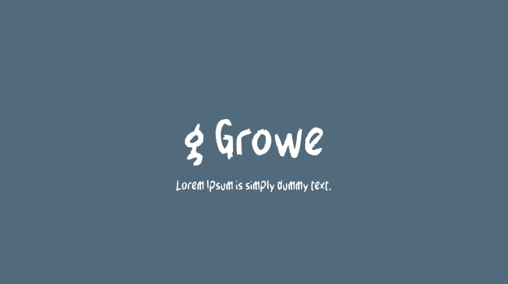 g Growe Font