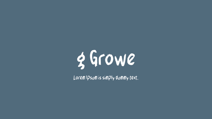 g Growe Font