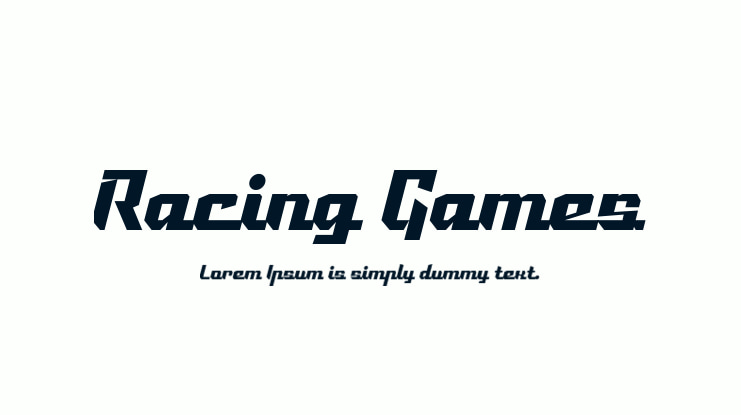 Racing Games Font