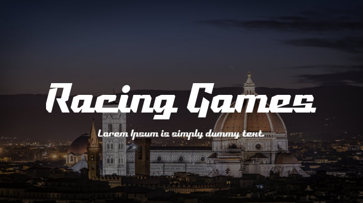 Racing Games Font