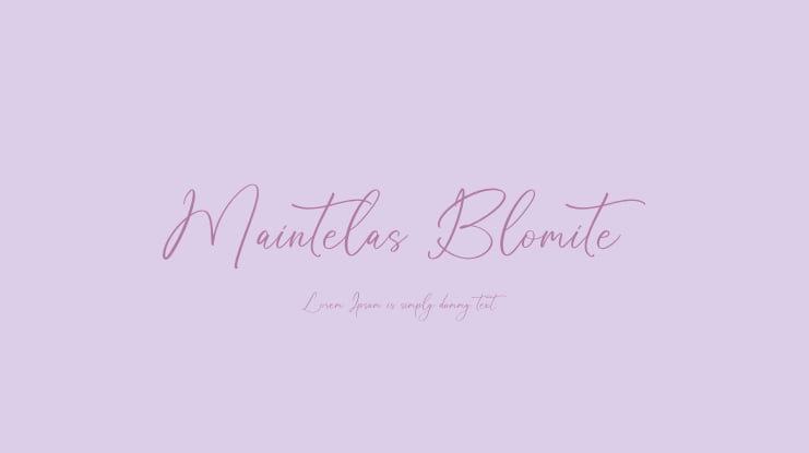 Maintelas Blomite Font