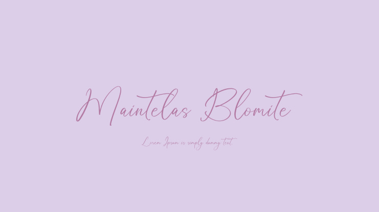 Maintelas Blomite Font