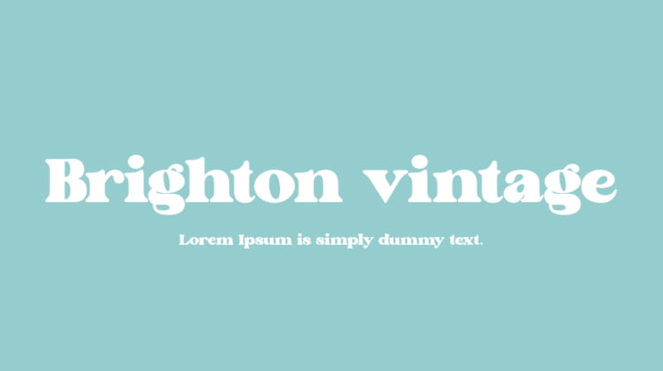 Brighton vintage Font