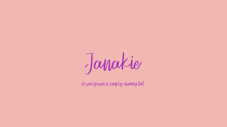 Janakie Font