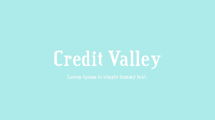 Credit Valley Font Family
